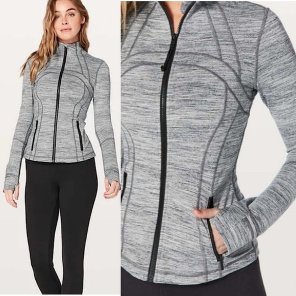 lululemon athletica Jackets & Blazers - Lululemon Gray Black Define Jacket Full Zip Gorpcore sport Gym Athletic 6 S